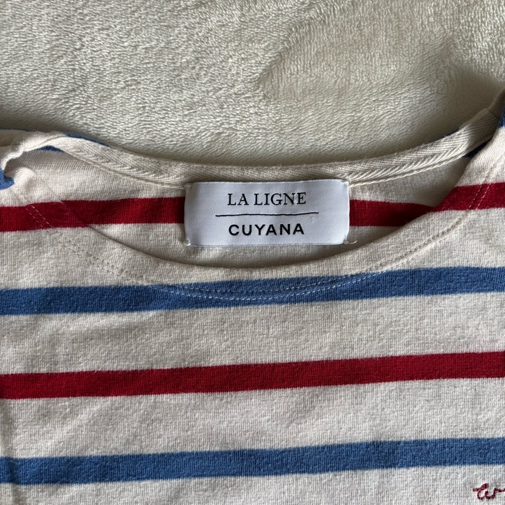 La Ligne x Cuyana “Woman Up” 3/4 Length Sleeve Top • Size XS - Picture 10 of 16